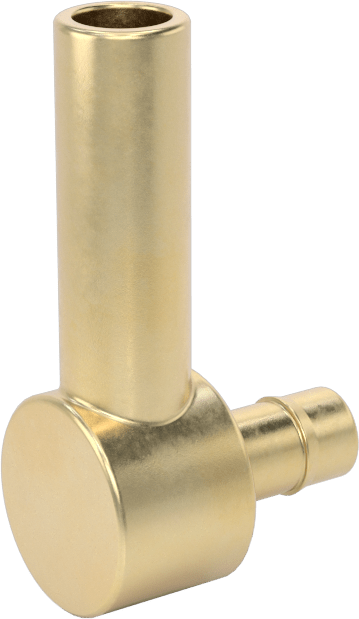 Pirinç Düşük Basınçlı Dikenli Boru Bağlantısı, 90 Derece Adaptör, 0,17“ Boru İç Çapı x 1/4” Boru Gövde Dış Çapı için