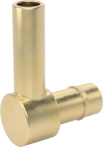 Pirinç Düşük Basınçlı Dikenli Boru Bağlantısı, 90 Derece Adaptör, 1/4“ Boru İç Çapı x 1/4” Boru Gövde Dış Çapı için