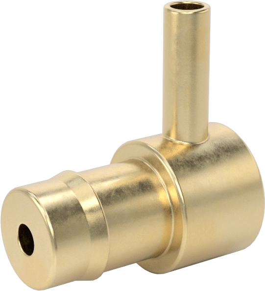 Pirinç Düşük Basınçlı Dikenli Boru Bağlantısı, 90 Derece Adaptör, 1/2“ Boru İç Çapı x 1/4” Boru Gövde Dış Çapı için