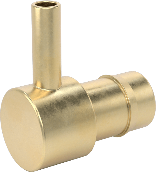 Pirinç Düşük Basınçlı Dikenli Boru Bağlantısı, 90 Derece Adaptör, 1/2“ Boru İç Çapı x 1/4” Boru Gövde Dış Çapı için