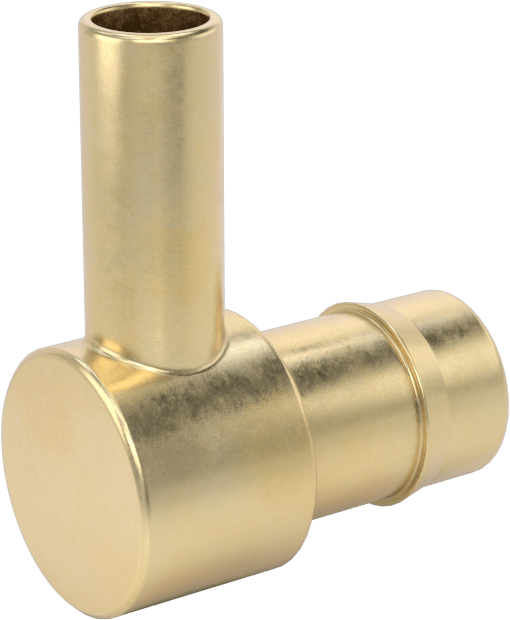 Pirinç Düşük Basınçlı Dikenli Boru Bağlantısı, 90 Derece Adaptör, 1/2“ Boru İç Çapı x 3/8” Boru Gövde Dış Çapı için