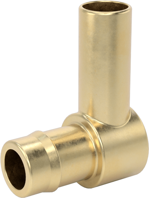 Pirinç Düşük Basınçlı Dikenli Boru Bağlantısı, 90 Derece Adaptör, 1/2“ Boru İç Çapı x 1/2” Boru Gövde Dış Çapı için