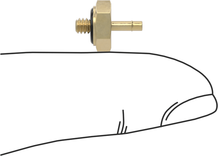 Pirinç Düşük Basınçlı Dikenli Boru Bağlantısı, Hava ve Su için, 1/16" İç Çaplı Boru x 4-40 Erkek için Adaptör
