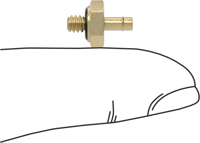 Pirinç Düşük Basınçlı Dikenli Boru Bağlantısı, Hava ve Su için, 3/32" Boru İç Çapı x 6-32 Erkek için Adaptör