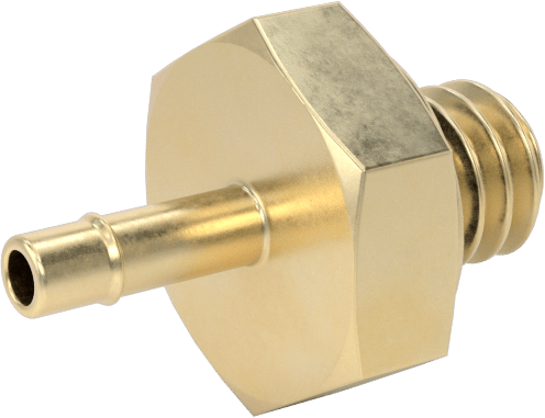 Pirinç Düşük Basınçlı Dikenli Boru Bağlantısı, Hava ve Su için, 1/16" Boru İç Çapı x 8-32 Erkek için Adaptör