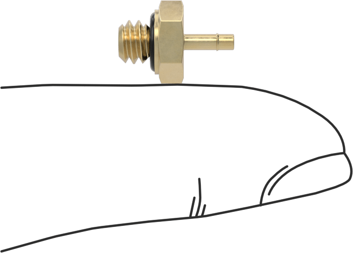 Pirinç Düşük Basınçlı Dikenli Boru Bağlantısı, Düz Adaptör, 1/16" Boru İç Çapı x 10-24 Erkek