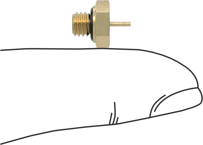 Pirinç Düşük Basınçlı Dikenli Boru Bağlantısı, Düz Adaptör, 1/32" boru iç çapı x 10-32 erkek dişli için