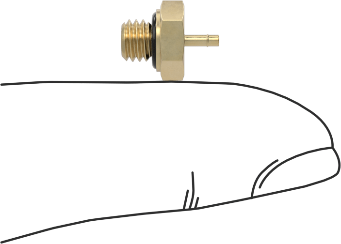 Pirinç Düşük Basınçlı Dikenli Boru Bağlantısı, Düz Adaptör, 3/64" Boru İç Çapı x 10-32 Erkek