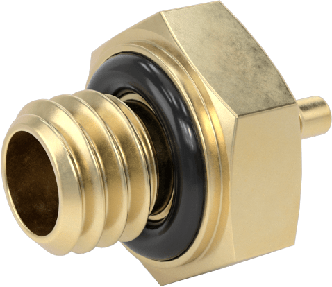 Pirinç Düşük Basınçlı Dikenli Boru Bağlantısı, Düz Adaptör, 3/64" Boru İç Çapı x 10-32 Erkek