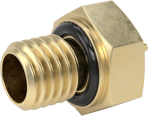 Pirinç Düşük Basınçlı Dikenli Boru Bağlantısı, Düz Adaptör, 1/32“ iç çap x 1/4”-28 erkek