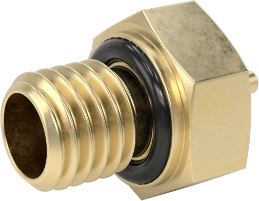 Pirinç Düşük Basınçlı Dikenli Boru Bağlantısı, Düz Adaptör, 3/64“ Boru İç Çapı x 1/4”-28 Erkek