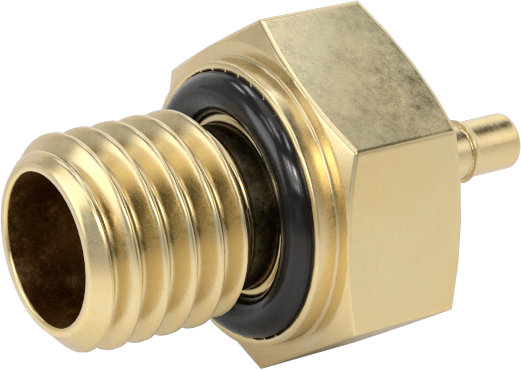 Pirinç Düşük Basınçlı Dikenli Boru Bağlantısı, Adaptör, 1/16“ Boru İç Çapı x 1/4”-28 Erkek, 21/32" Uzunluk