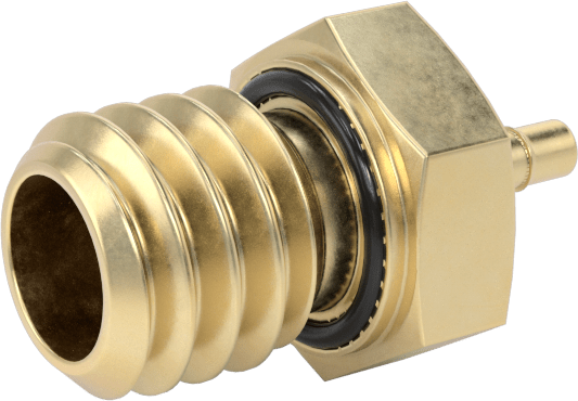 Pirinç Düşük Basınçlı Dikenli Boru Bağlantısı, Düz Adaptör, 1/16“ Boru İç Çapı x 5/16”-18 Erkek için