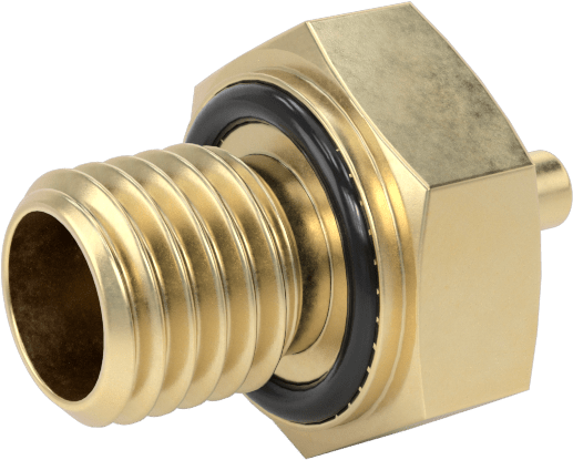 Pirinç Düşük Basınçlı Dikenli Boru Bağlantısı, Düz Adaptör, 3/32“ iç çap x 5/16”-24 erkek
