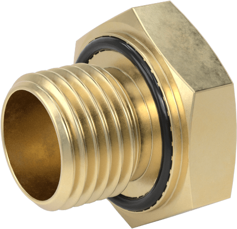 Pirinç Düşük Basınçlı Dikenli Boru Bağlantısı, Düz Adaptör, 3/32“ iç çaplı boru x 1/2”-20 erkek