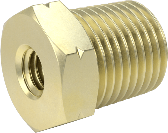 Pirinç Burç Adaptörleri, 1/8 NPT Erkek, 10-32 Dişi