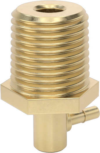 Pirinç Düşük Basınçlı Dikenli Boru Bağlantısı, Dönerli 90 Derece Dirsek, 1/16" Boru İç Çapı için, 1/8 NPT Erkek