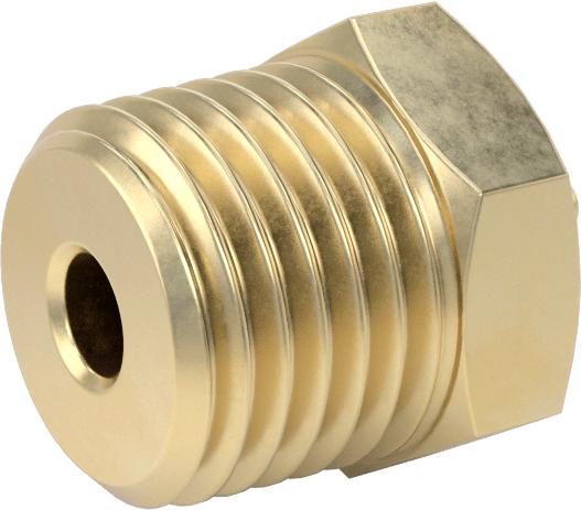 Pirinç Düşük Basınçlı Dikenli Boru Bağlantısı, Düz Adaptör, 1/16" Boru İç Çapı x 1/4 NPT Erkek için