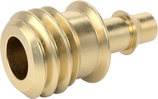 Pirinç Düşük Basınçlı Dikenli Boru Bağlantısı, Düz Yuvarlak Adaptör, 1/16" Boru İç Çapı için, 10-32 Erkek