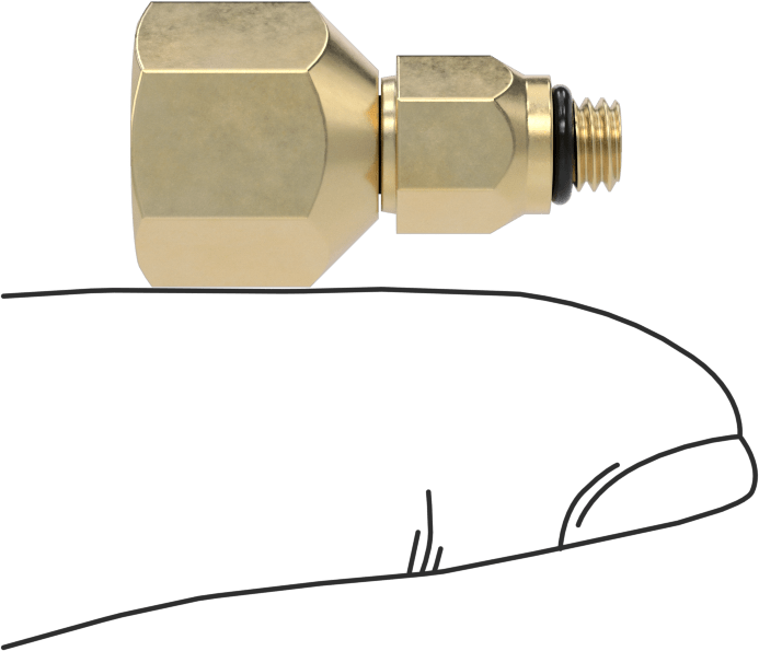 Gres Bağlantı Adaptörü, 10-32 Erkek, 1/8 NPT Dişi