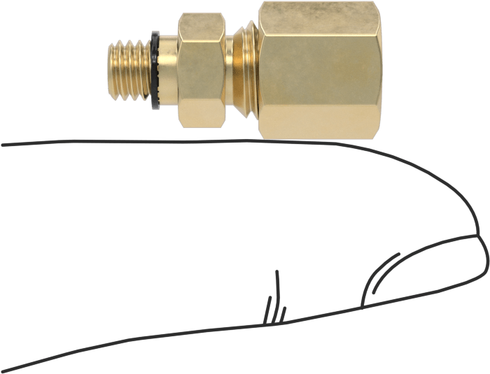Hızlı Montaj Adaptörü, 1/8" Boru Dış Çapı, 10-32 Erkek