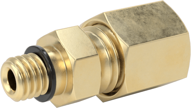 Hızlı Montaj Adaptörü, 1/8" Boru Dış Çapı, 10-32 Erkek