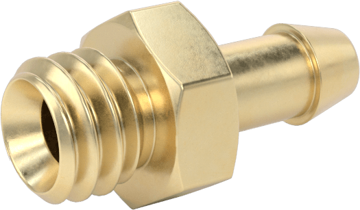 Pirinç Düşük Basınçlı Dikenli Boru Bağlantısı, Hava ve Su için, 1/16" Boru İç Çapı x 3-56 Erkek için Adaptör