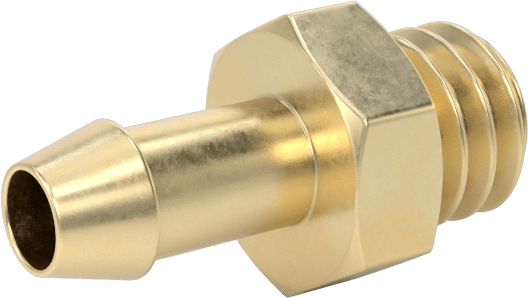Pirinç Düşük Basınçlı Dikenli Boru Bağlantısı, Hava ve Su için, 1/16" Boru İç Çapı x 3-56 Erkek için Adaptör