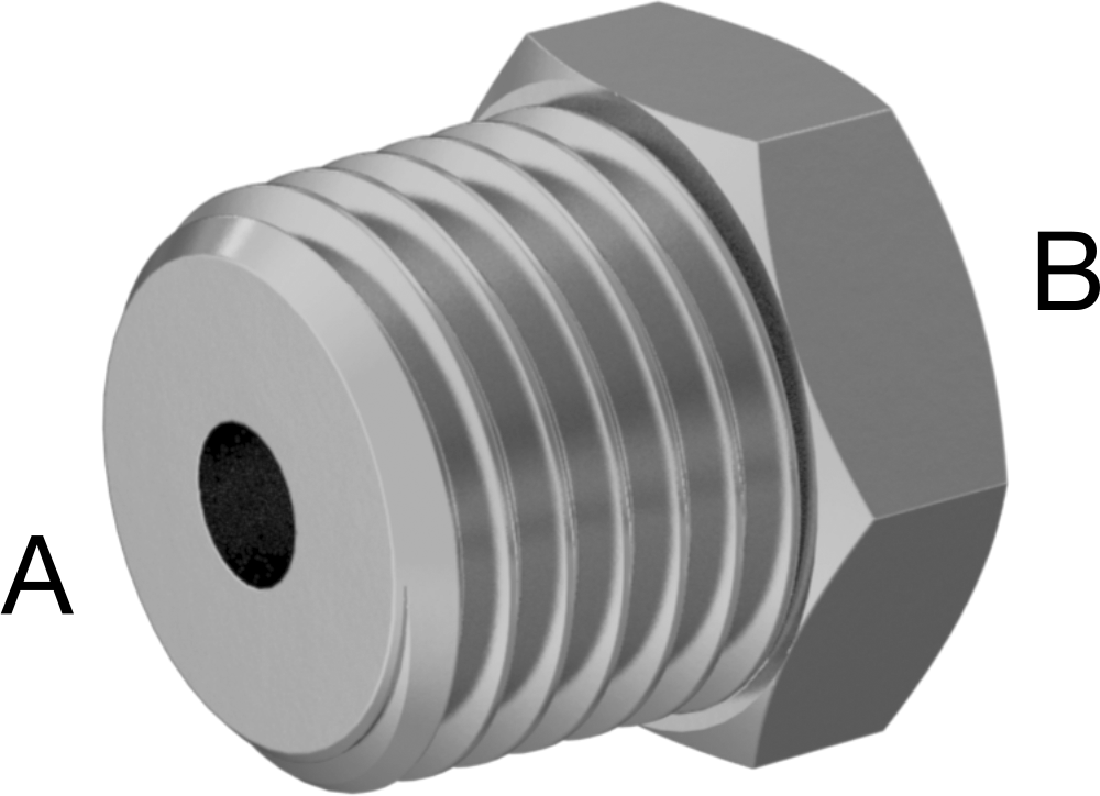 Pirinç Burç Adaptörleri, 1/4 NPT Erkek, 10-32 Dişi