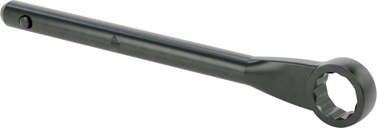 Yüksek Kaldıraçlı Kutu Anahtarı, 1-1/4" ve 32 mm Boyut, 13-1/2" Toplam Uzunluk