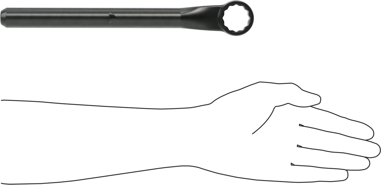 Yüksek Kaldıraçlı Kutu Anahtarı, 1-1/16" Boyut, 11-1/8" Toplam Uzunluk
