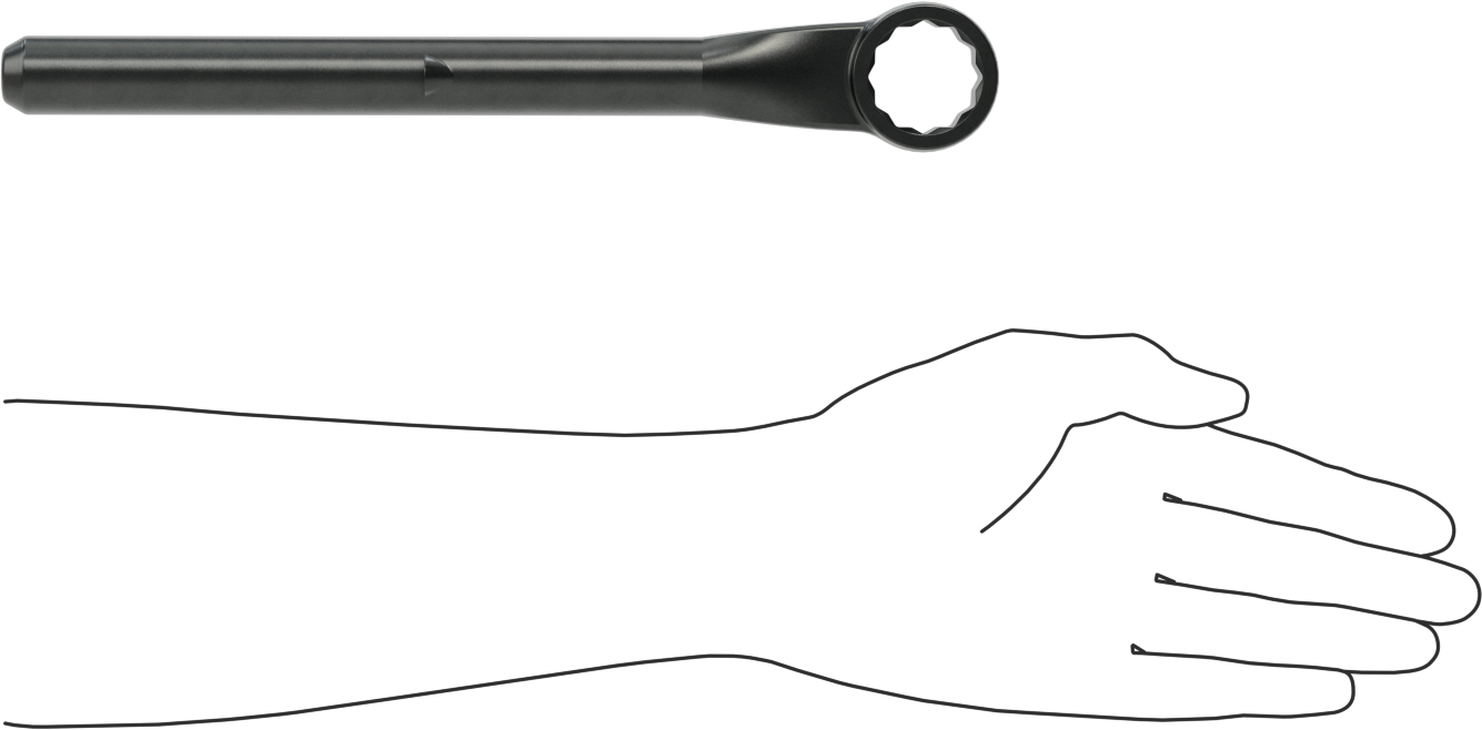 Yüksek Kaldıraçlı Kutu Anahtarı, 1-1/8" Boyut, 11-1/8" Toplam Uzunluk