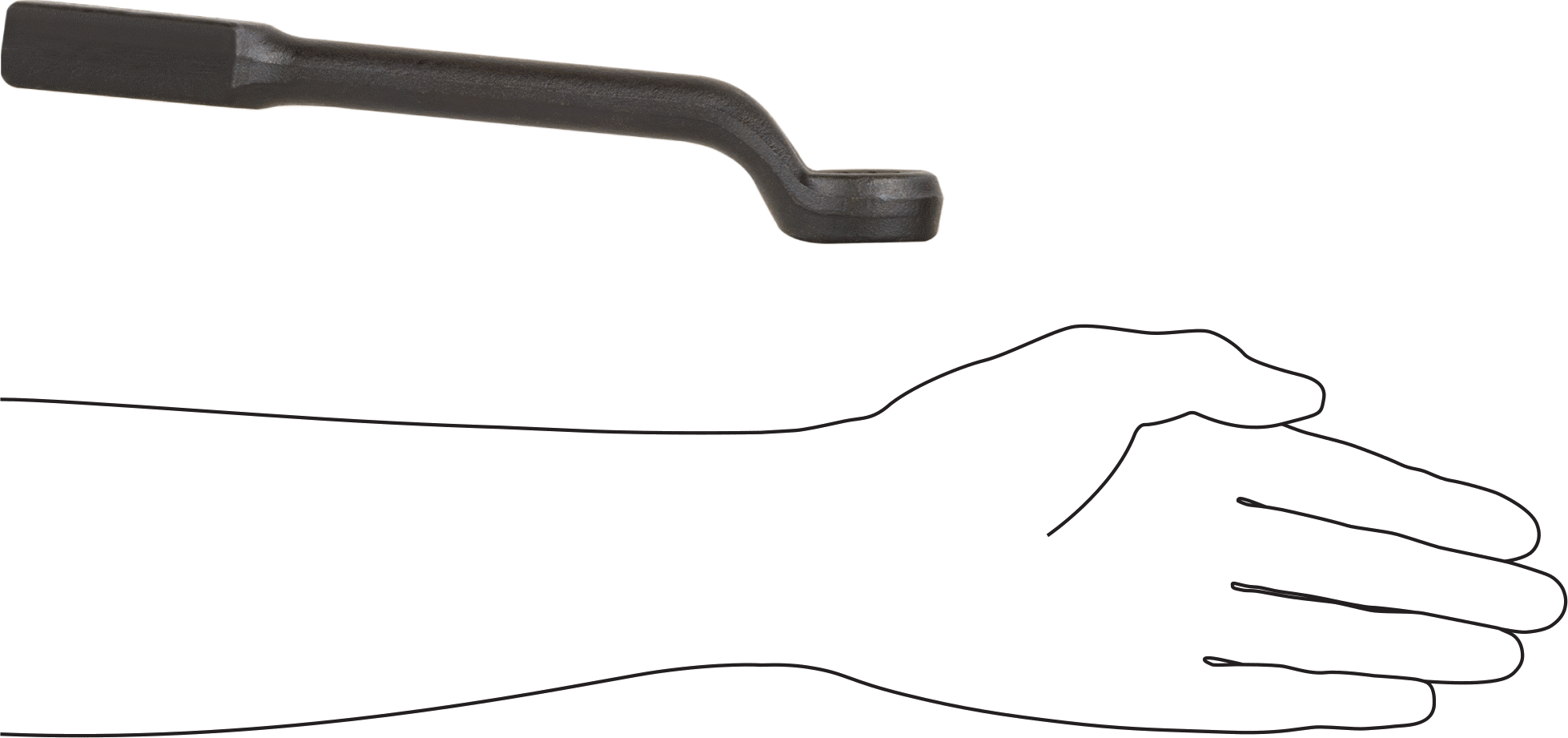 Derin Ofsetli Çakma Kutusu Anahtarı, 1-1/8" Boyut, 10" Toplam Uzunluk