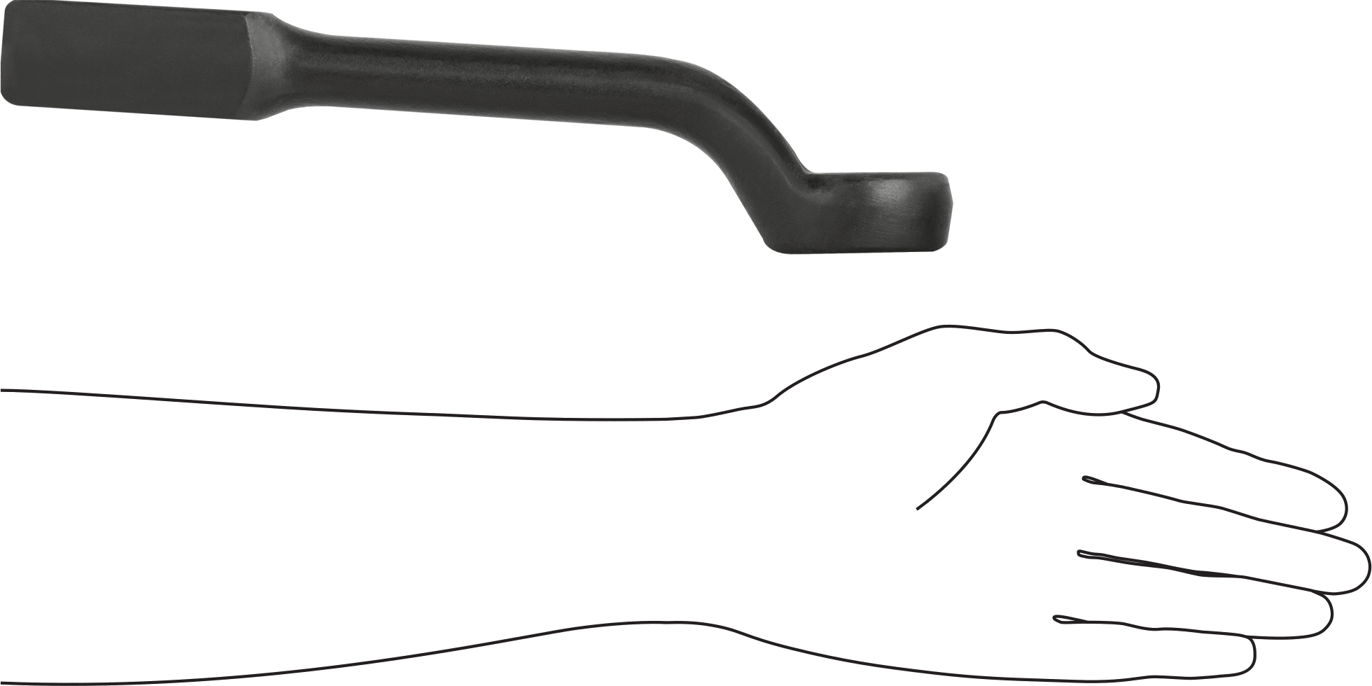 Derin Ofsetli Çakma Kutusu Anahtarı, 1-3/8" Boyut, 11-1/2" Toplam Uzunluk