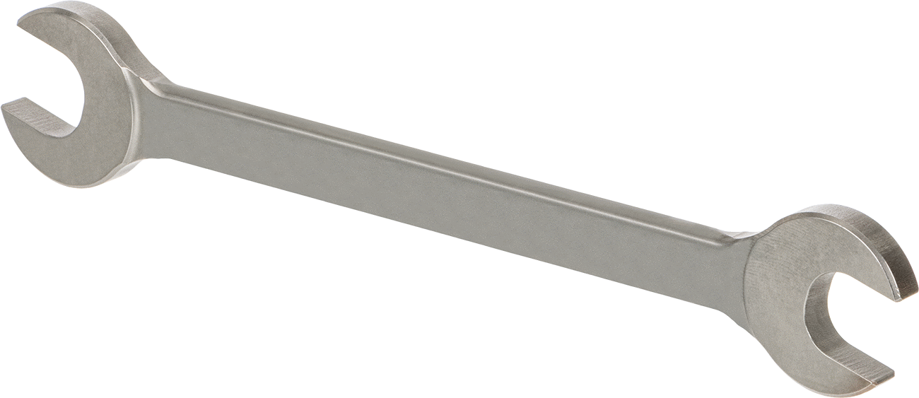 Korozyona Dayanıklı Açık Uçlu Anahtar, 5/8“ x 11/16” Boyut, 8-1/4" Toplam Uzunluk
