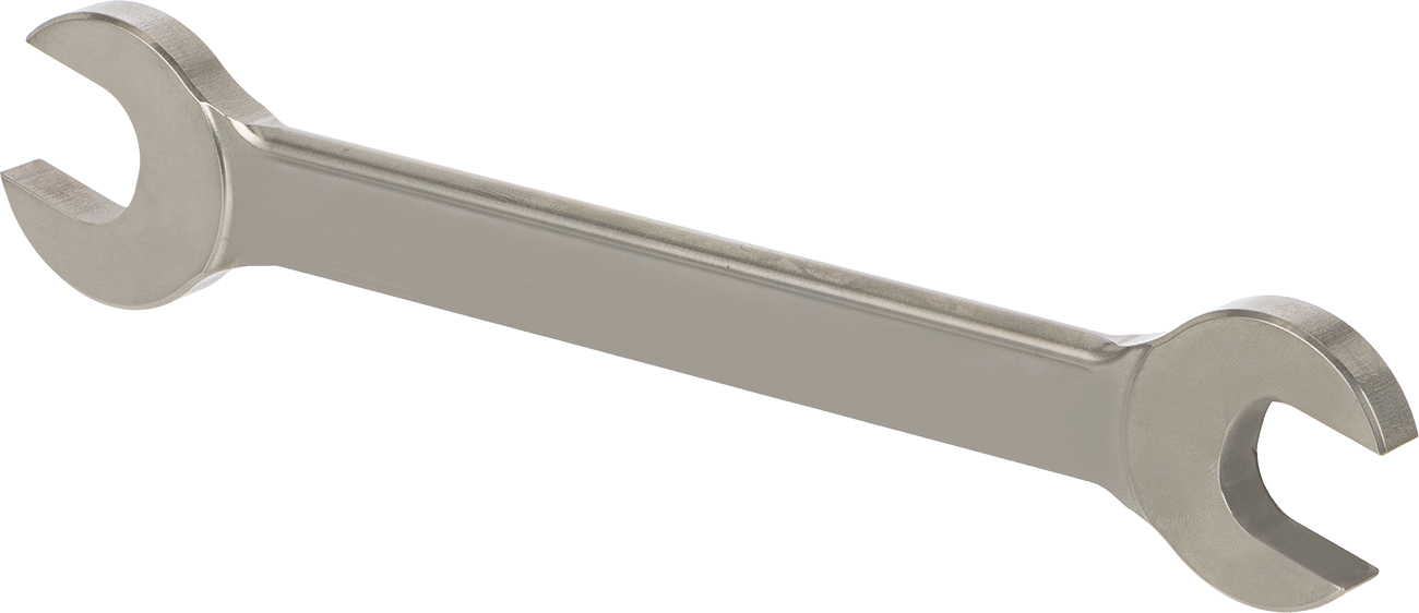 Korozyona Dayanıklı Açık Uçlu Anahtar, 3/4“ x 13/16” Boyut, 8-7/8" Toplam Uzunluk