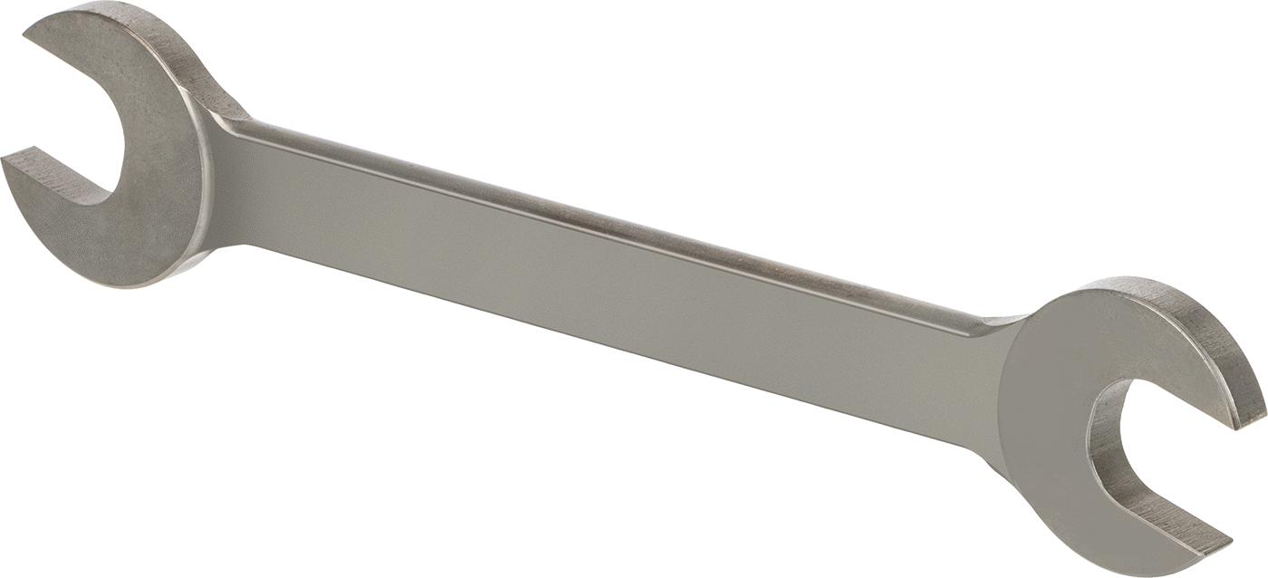 Korozyona Dayanıklı Açık Uçlu Anahtar, 7/8“ x 15/16” Boyut, 10-1/4" Toplam Uzunluk
