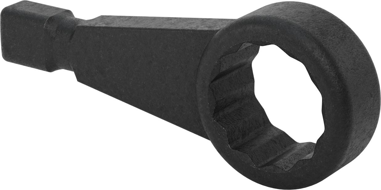 12 Uçlu Açma Darbeli Kutu Anahtarı, 4-1/4" Boyut, 16-1/4" Toplam Uzunluk