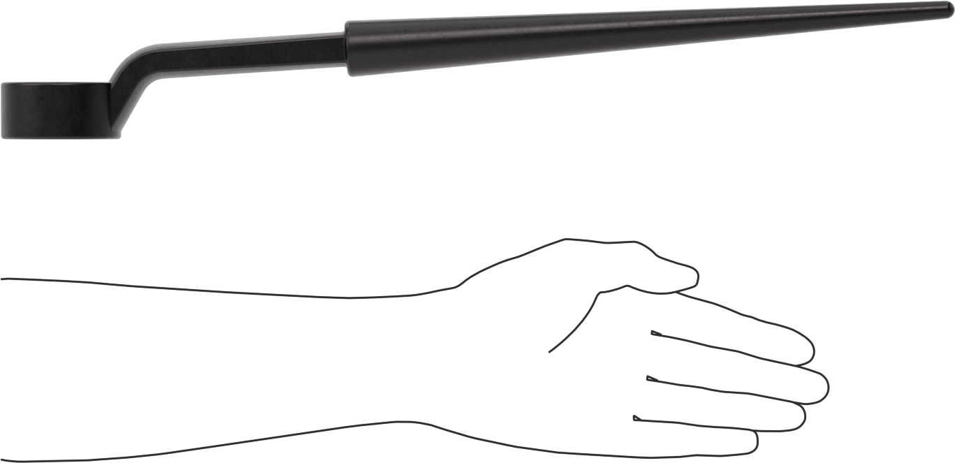 Konik Saplı Kutu Anahtarı, 1-7/16" Boyut, 19" Toplam Uzunluk