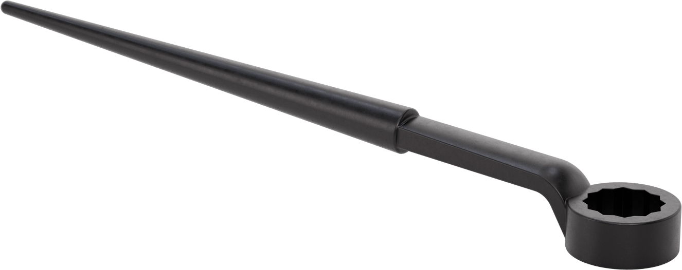Konik Saplı Kutu Anahtarı, 2" Boyut, 24-1/2" Toplam Uzunluk