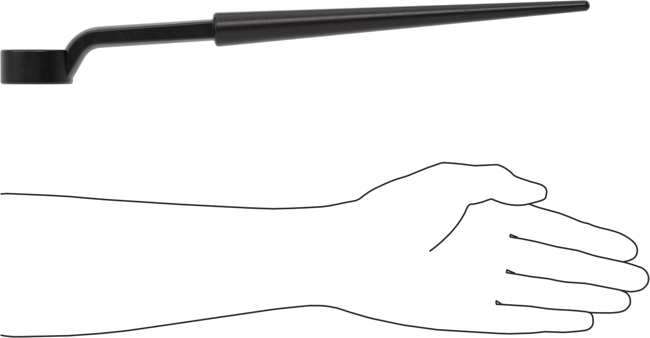 Konik Saplı Kutu Anahtarı, 1-1/16" Boyut, 15" Toplam Uzunluk