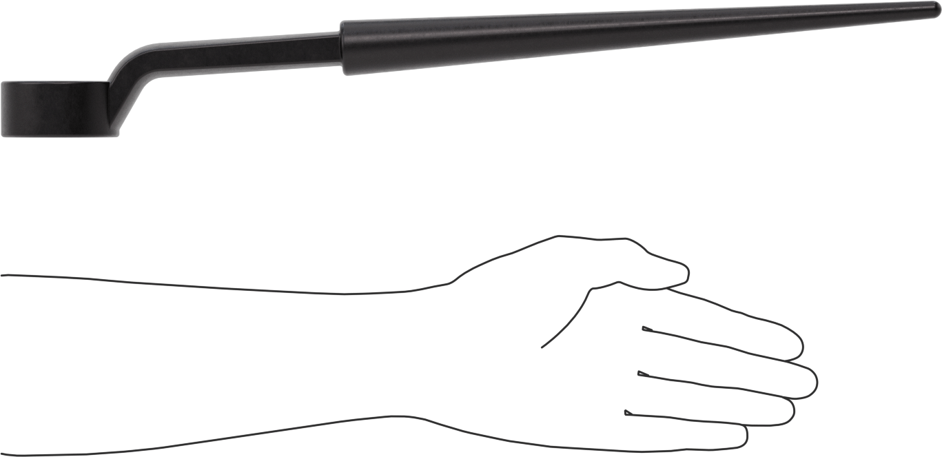 Konik Saplı Kutu Anahtarı, 1-1/2" Boyut, 19" Toplam Uzunluk