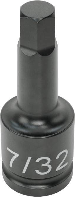 Darbe Altıgen Uçlu Soket, 1/4" Kare Tahrik, 7/32" Tahrik Boyutu