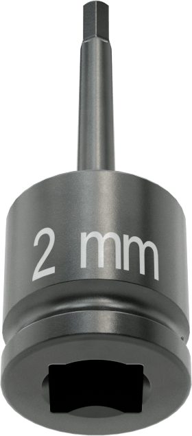 Darbe Altıgen Uçlu Soket, 1/4" Kare Tahrik, 2 mm Tahrik Boyutu