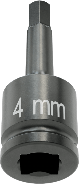 Darbe Altıgen Uçlu Soket, 1/4" Kare Tahrik, 4 mm Tahrik Boyutu