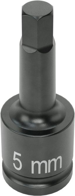 Darbe Altıgen Uçlu Soket, 1/4" Kare Tahrik, 5 mm Tahrik Boyutu