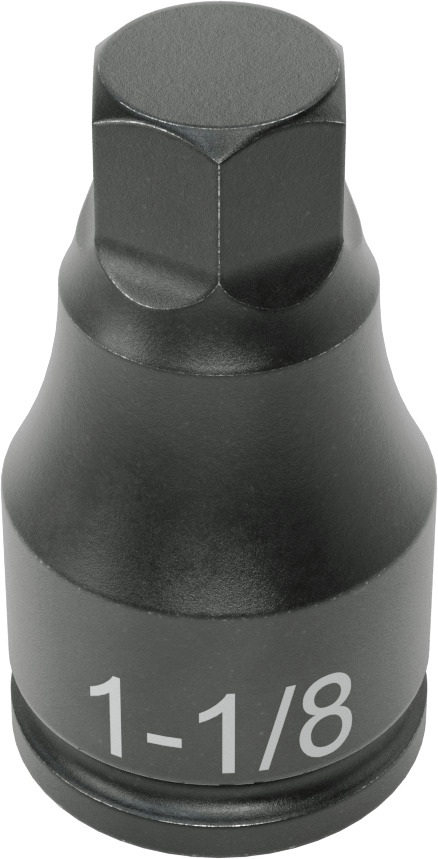 Darbe Altıgen Uçlu Soket, 1" Kare Tahrik, 1-1/8" Tahrik Boyutu