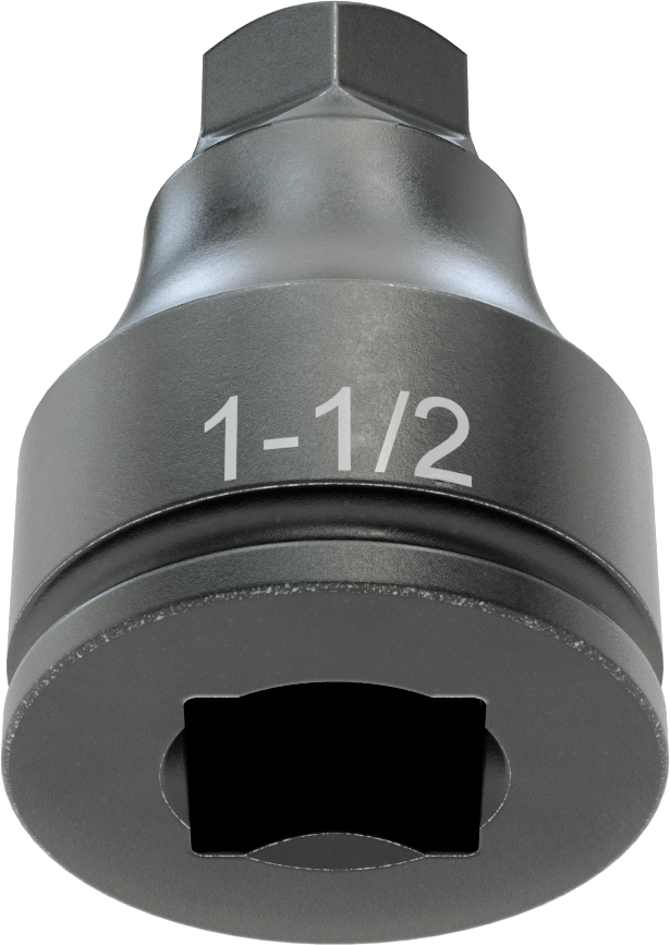 Darbe Altıgen Uçlu Soket, 1-1/2" Kare Tahrik, 1-1/2" Tahrik Boyutu