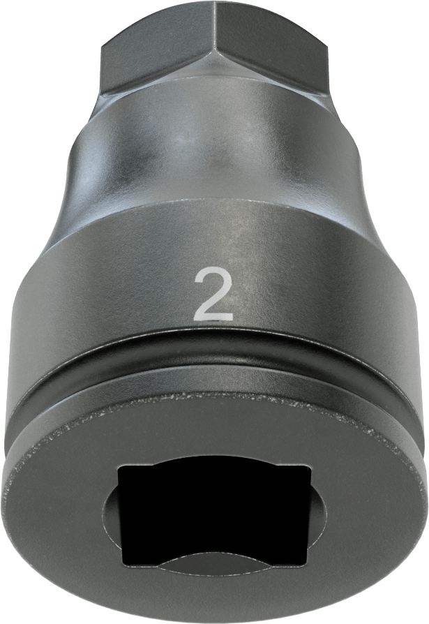 Darbe Altıgen Uçlu Soket, 1-1/2" Kare Tahrik, 2" Tahrik Boyutu