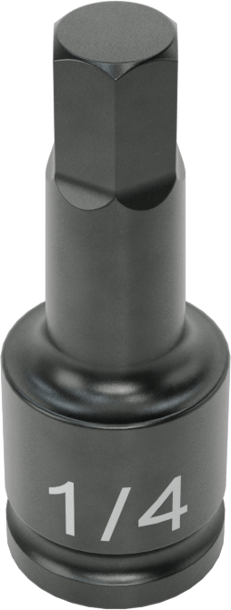 Darbe Altıgen Uçlu Soket, 1/4" Kare Tahrik, 1/4" Tahrik Boyutu